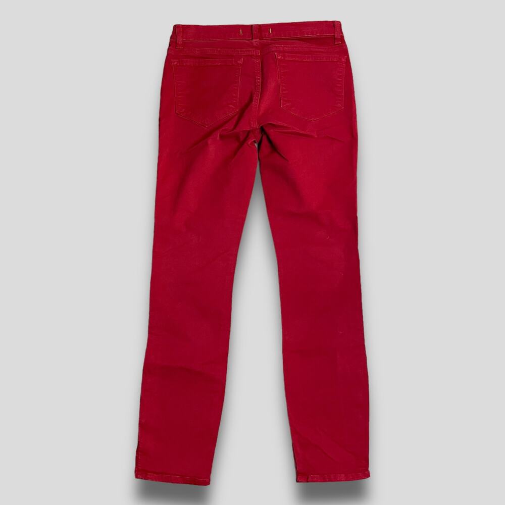 J BRAND BRIGHT & BOLD THE DEAL BRICK RED SKINNY ANKLE ZIP SIZE 28 - Picture 5 of 10